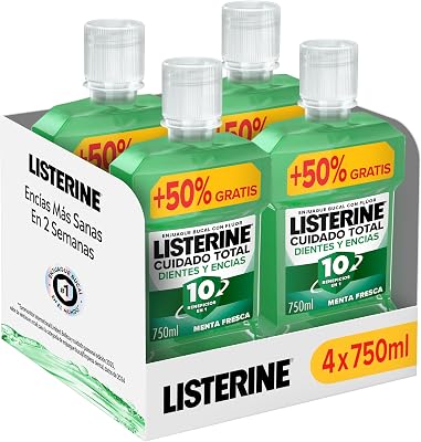 Cuidado Total Protección Dientes y Encías Enjuague Bucal 4x750 ml