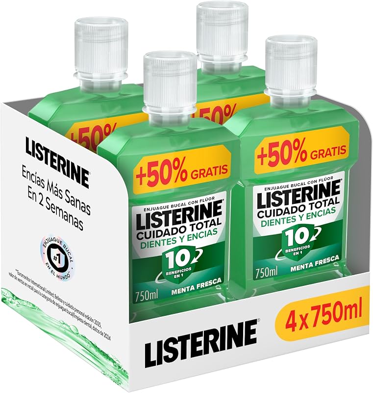 Cuidado Total Protección Dientes y Encías Enjuague Bucal 4x750 ml — foto 1 de 8