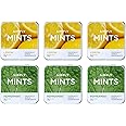 Simply Mints | Peppermint & Lemon Breath Mints Variety Pack | Pack of Six (180 Pieces Total) | Zesty & Refreshing + Aspartame-Free + Vegan + non-GMO