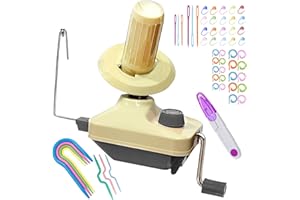 RRIGO Yarn Ball Winder, Convenient Yarn Winder for Yarn,Yarn Swift and Ball Winder Combo with Easy Installation for Yarn Storage + 53 Pieces Stitch Knitting Needles + 1 Pieces Scissors(Grey)