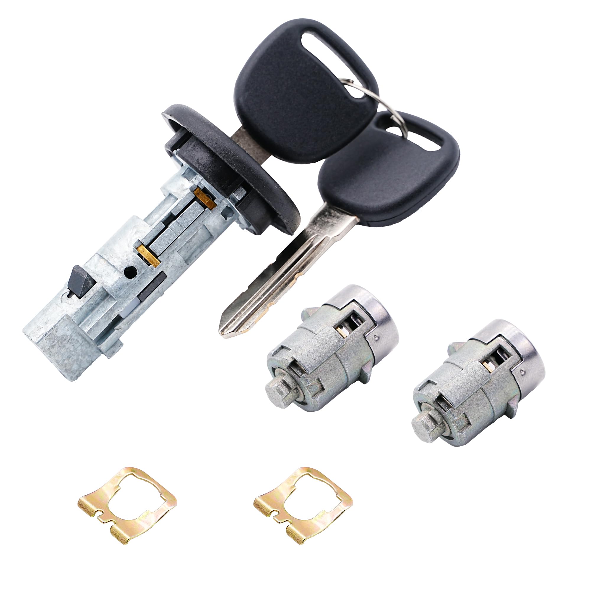 Photo 1 of Ignition Switch Lock Cylinder with Pair Front Door Lock Cylinder Compatible with Chevy Silverado Suburban GMC Sierra Yukon Cadillac Escalade 2003-2006.Replace# 707835+706592+598007.