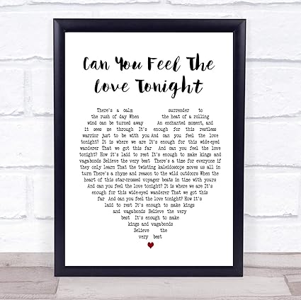 Can You Feel The Love Tonight Zitat Von Elton John Heart Large
