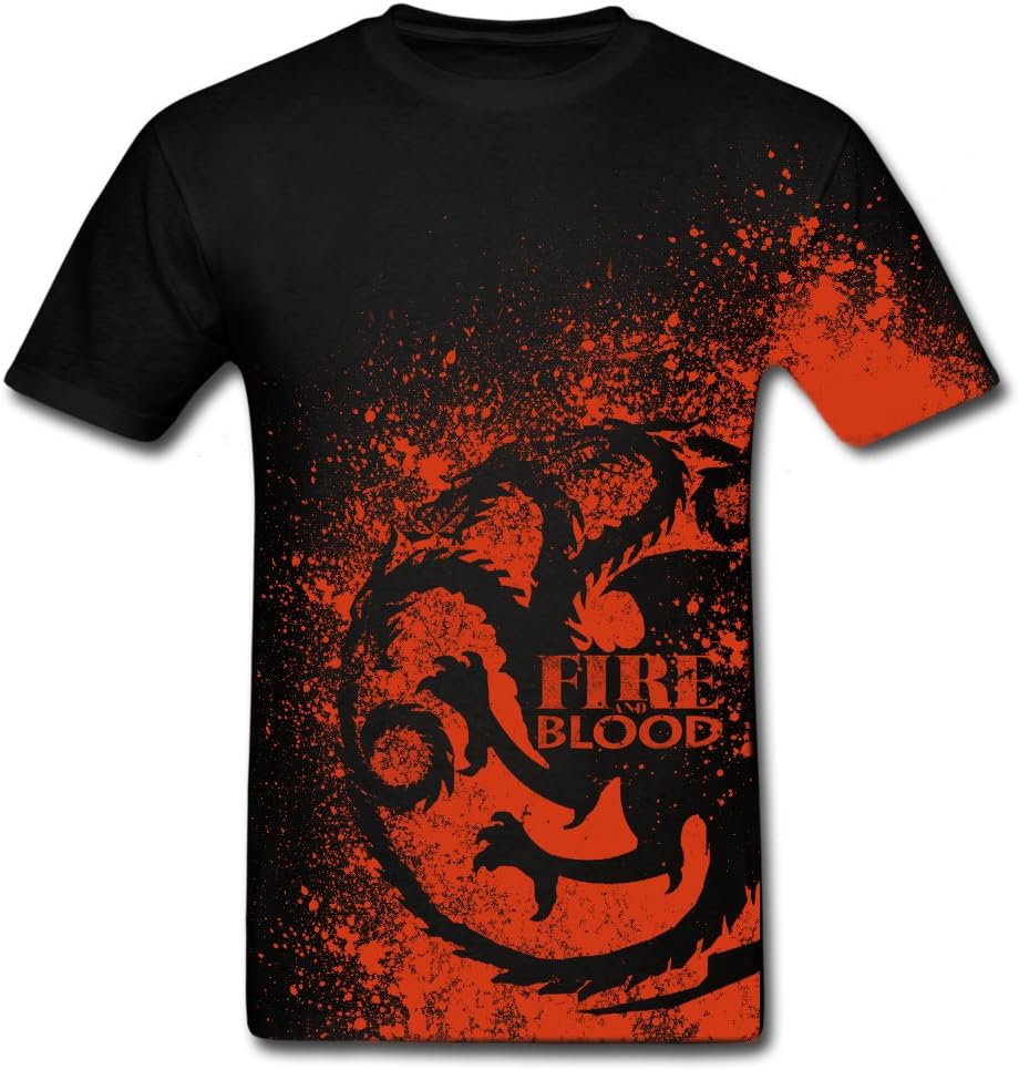 TV series "Game of Thrones" Fire and Blood Splatter Men's T-Shirt