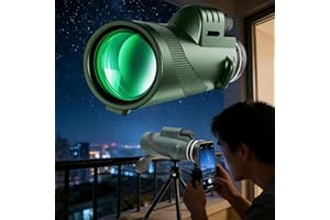 80X100 Monocular Telescope, High Power Monocular for Adults with Phone Adapter & Tripod & Hand Strap, Equipped with BAK4 Pris