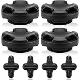 Teyva Daily 4Pcs Recurve Limb Dampeners Shock Absorbers Bow String Silencer | Rubber, Stick-on Vibration Dampener for Recurve and Youth Solid Limb Compound Bows, Archery Noise Reduction Accessories