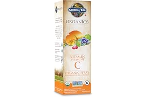 Garden of Life Organics Vitamin C Spray, Orange-Tangerine Flavour | Supports Immune System and Promotes Skin and Tissue Healt