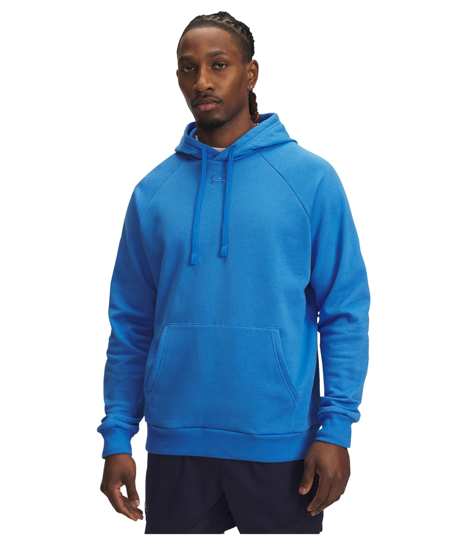 Under Armour Men's Rival Fleece Hoodie Blue Atlantis/Blue Atlantis Medium Tall Image