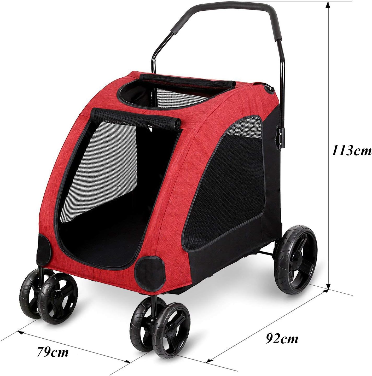 Dog Stroller Amzdeal Pet Stroller For Large Dogs Max Load 60kg