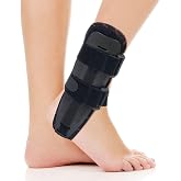 ORTONYX Ankle Stirrup Brace with Padding for Left or Right Foot Support | Adjustable Hook-and-loop; rigid stirrup shells; removable lining; left or right ankle