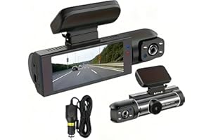 Dash Camera for Cars for Ford Puma/Taurus, Front and Rear Dual Dash Cam 1080p Full HD Rearview Mirror Dash Camera 170° Wide A