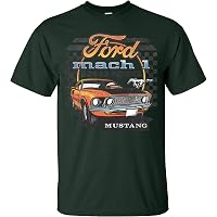 Classic 1968 Ford Mustang T-Shirt - Heavy Cotton, Forest Green, Large - View #4