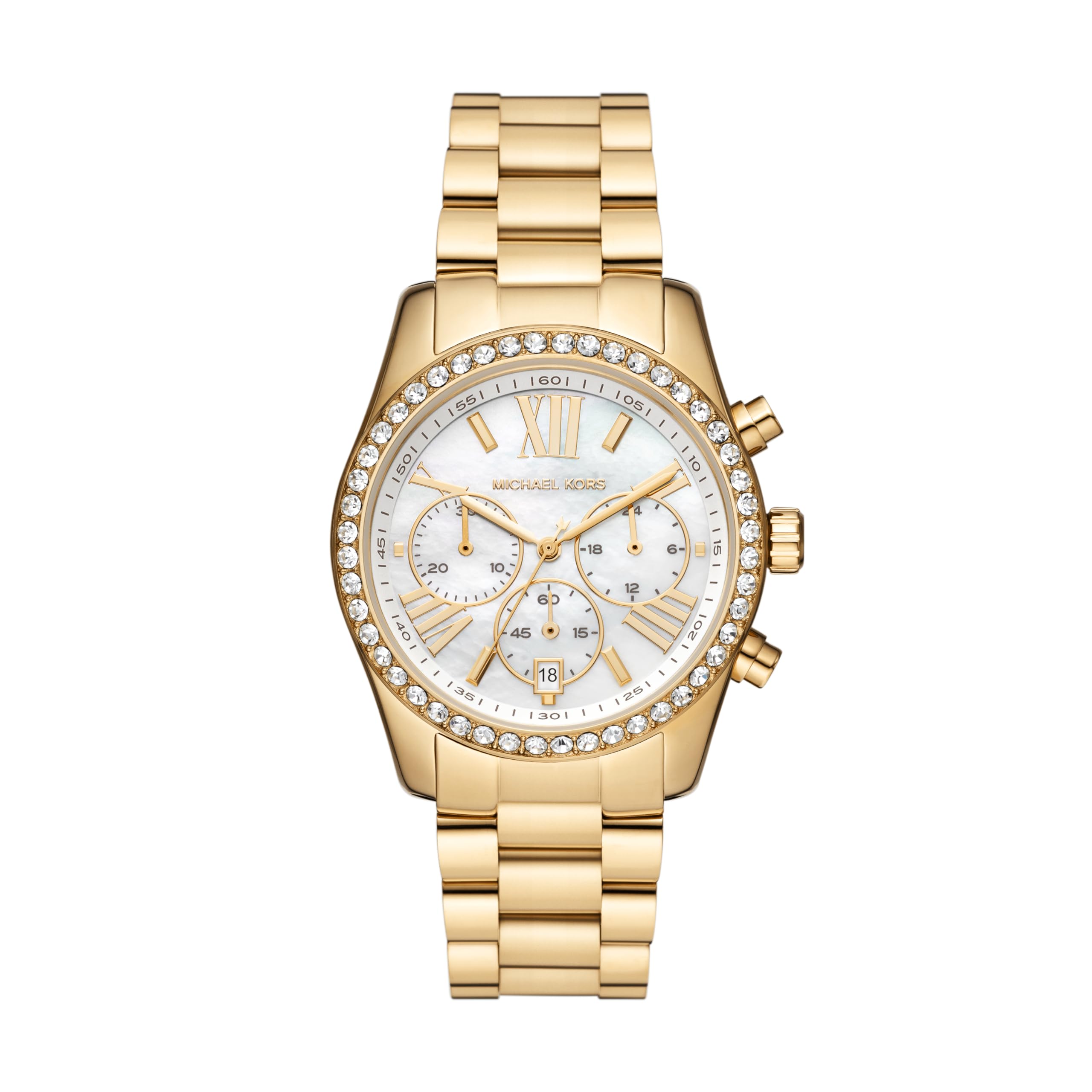 Michael Kors Lexington Chronograph Gold-Tone Stainless Steel Women’s Watch (Model: MK7241)