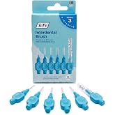 TePe Original Interdental Brush, Blue, for Cleaning Teeth Gaps, 6 pk | Reusable soft dental brushes. Color-coded sizes target plaque in tooth gaps, braces &amp; implants to support better gum health.