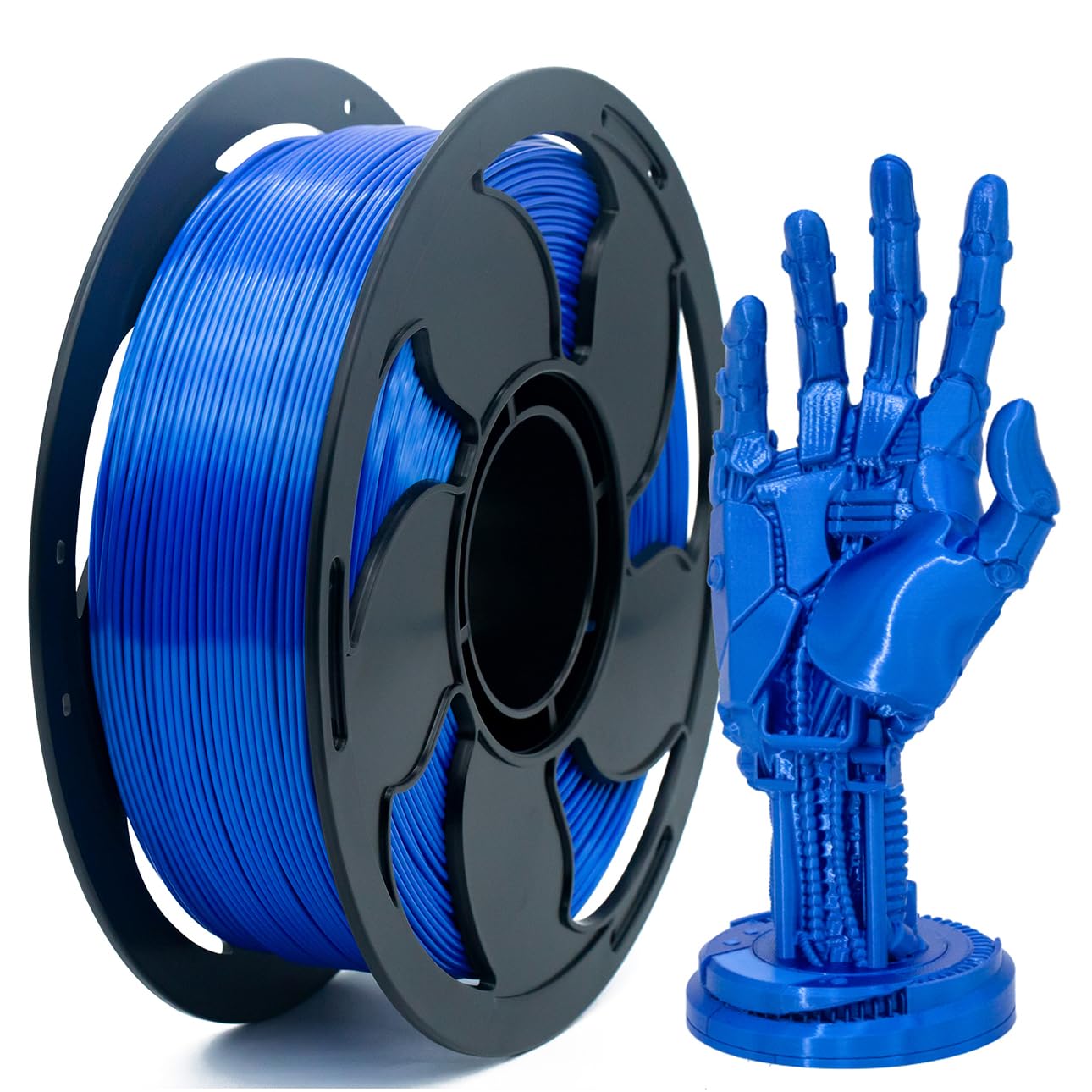 Photo 1 of *MISSING PARTS*
Silk Blue PLA Filament 1.75mm High Speed 3D Printer Filament Shiny Finish, 1kg (2.2lbs) Spool PLA Easy 3D Printing Filament Fit Most FDM Printer AMS