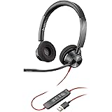Plantronics - Blackwire 3320 USB-A - Wired, Dual-Ear (Stereo) Headset with Boom Mic - USB-A to Connect to Your PC, Mac or Cel