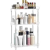 YIEZI Multi-Functional Plastic Shelf, 3-Tier, Anti-Slip, Easy Assembly, 30cm x 30cm x 10cm, Ideal for Organizing Cosmetics, Perfumes, Soaps, Lotions, and More