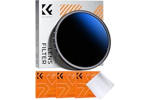 K&F CONCEPT 39mm Variable ND Lens Filter ND2-ND400 (1-9 Stops) 18 Multi-Layer Coatings Adjustable Neutral Density Ultra Slim 
