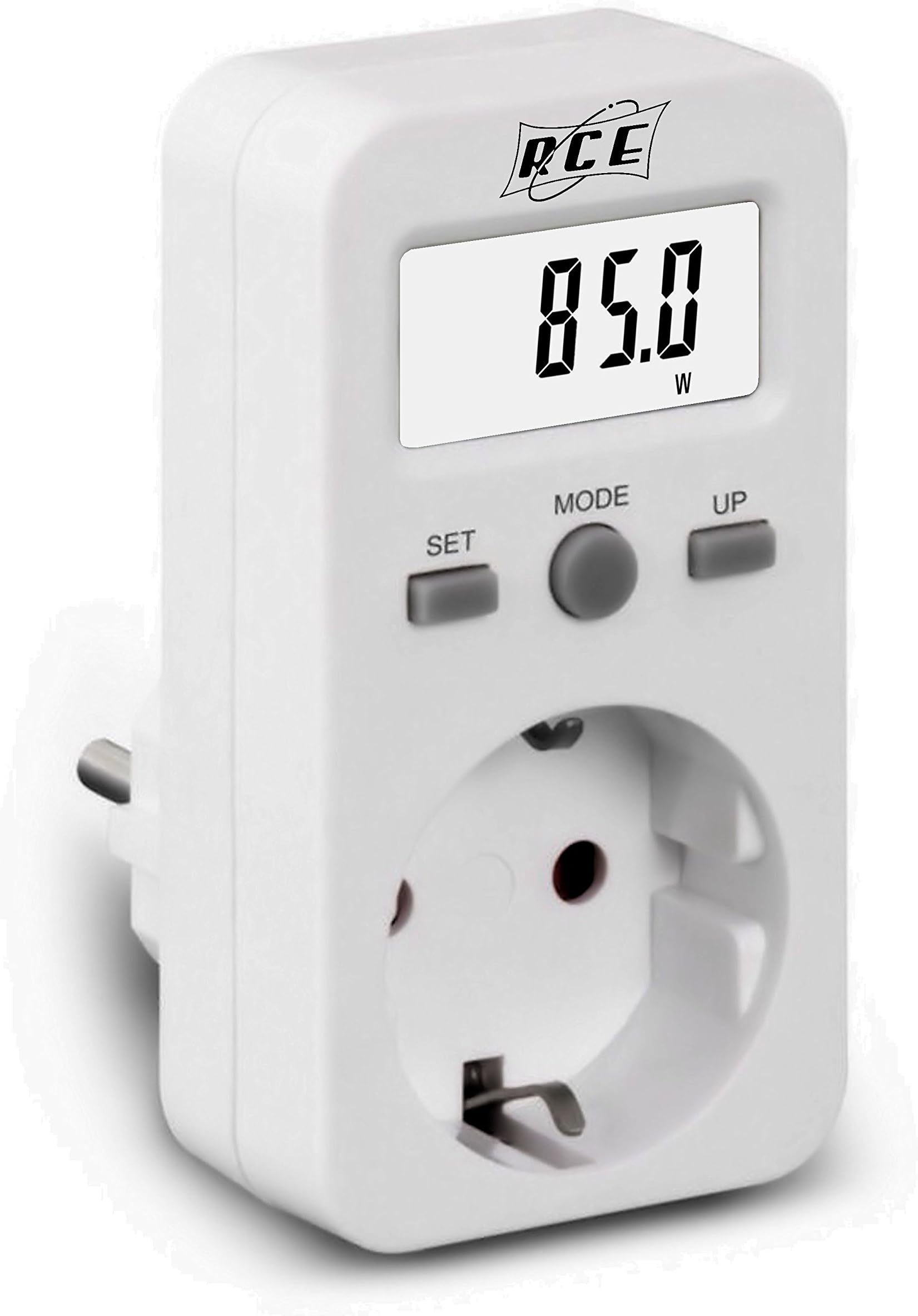 RCE PM220 Plug-in Energy Monitor Power Meter Electricity Electric Usage Monitoring German Plug and Socket SCHUKO