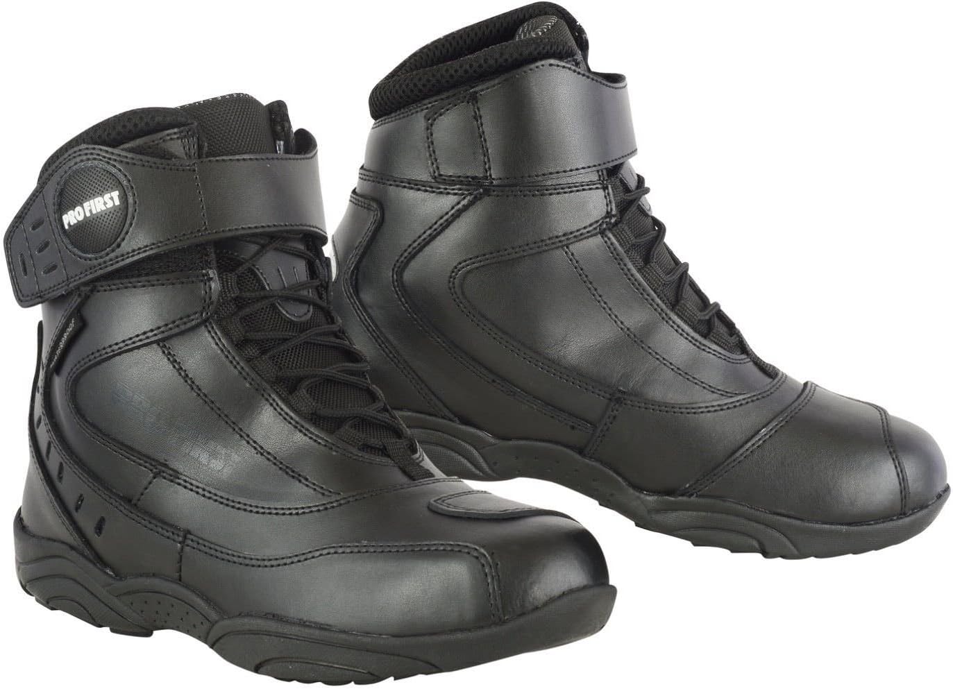 REXTEK Mens Motorbike Motorcycle Boots Rider Boots Waterproof Motorbike Leather Touring Shoes For Mens Boys Brown urban, adventure Touring, Long offroad