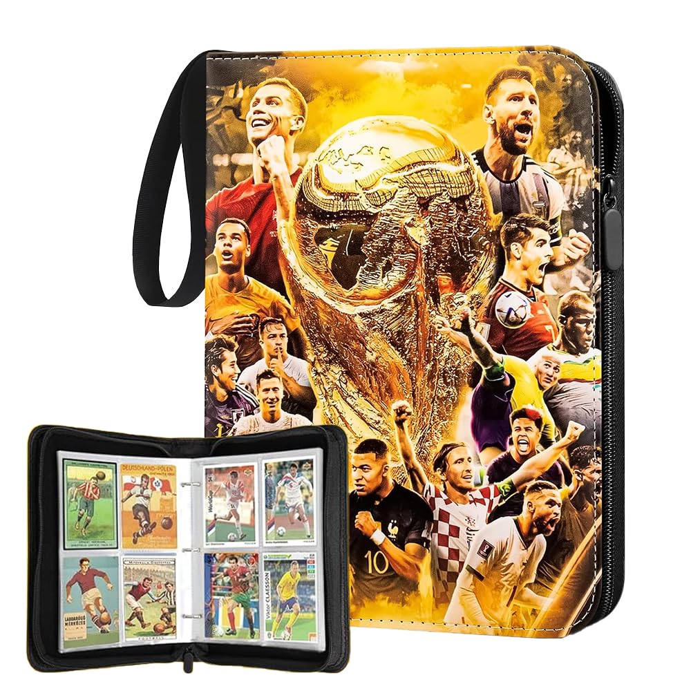 KBIBCK 400 Pockets Football Card Holder, Football Card Binder, Trading CardGames Collection, FootballCard Folder with Removable Sleeves,Footballs Cards Book,FootballTrading Carde Binder Album for Kid