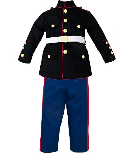Baby Trooper Youth Marine Corps Premium Quality Dress Blues Uniform Set Medium (10-12) : Clothing, Shoes & Jewelry