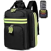 Gatycallaty First Aid Backpack - Medical Evacuation Bag - Red Emergency Lifeguard Bag for Ems Emt First Responders (Black)