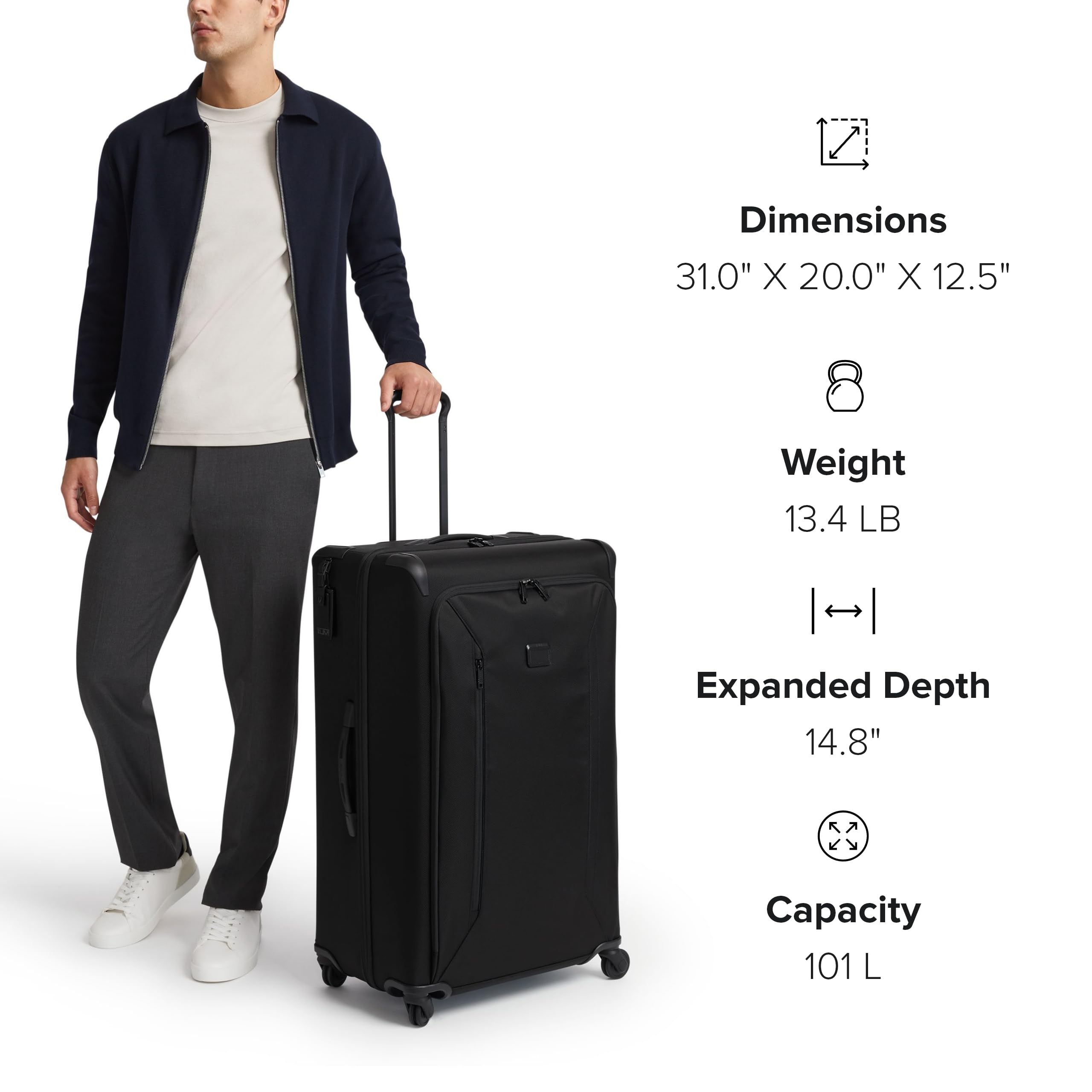 TUMI - Aerotour 4 Wheel Expandable Luggage - Men's and Women's Business and Leisure Travel Suitcase - 31