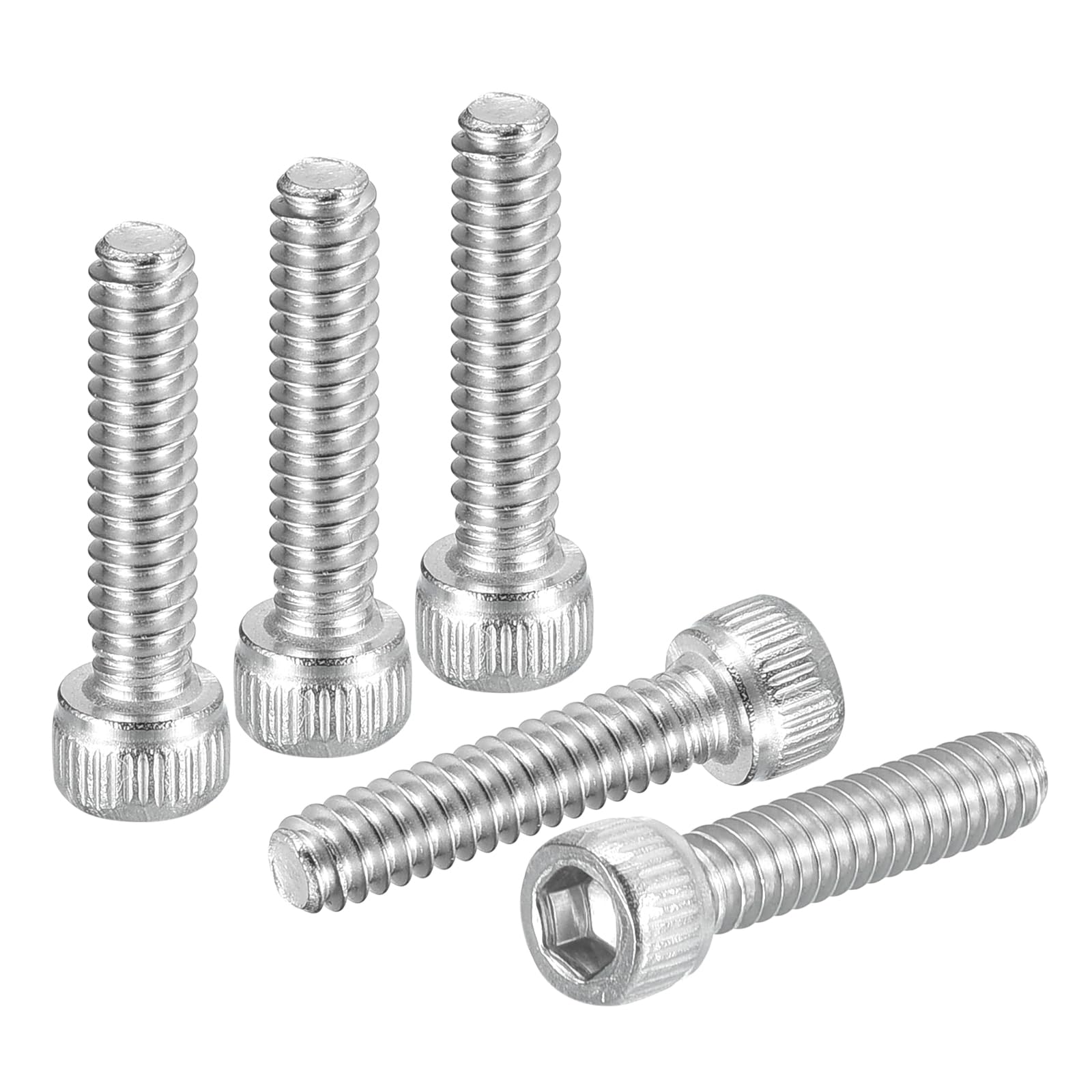 DTGN #6-32x5/8" Socket Head Cap Screws Bolts - 100Pack - Good for Road Bicycle, Mountain Bike, Auto, Motorcycle - 304 Stainless Steel Hex Head Metric Screws - Silver