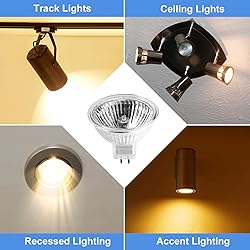 WeshLMPO MR16 Halogen Light Bulb 2 pin 50W