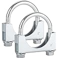 LCGP 2" Heavy Duty U Bolt Clamps Saddle Type Anti-corrosion 2 Pack Muffler Clamps