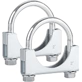 LCGP 2" Heavy Duty U Bolt Clamps Saddle Type Anti-corrosion 2 Pack Muffler Clamps