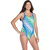 Speedo Women's Swimsuit One Piece Creora Highclo Quantum Splice High Cut Solid
