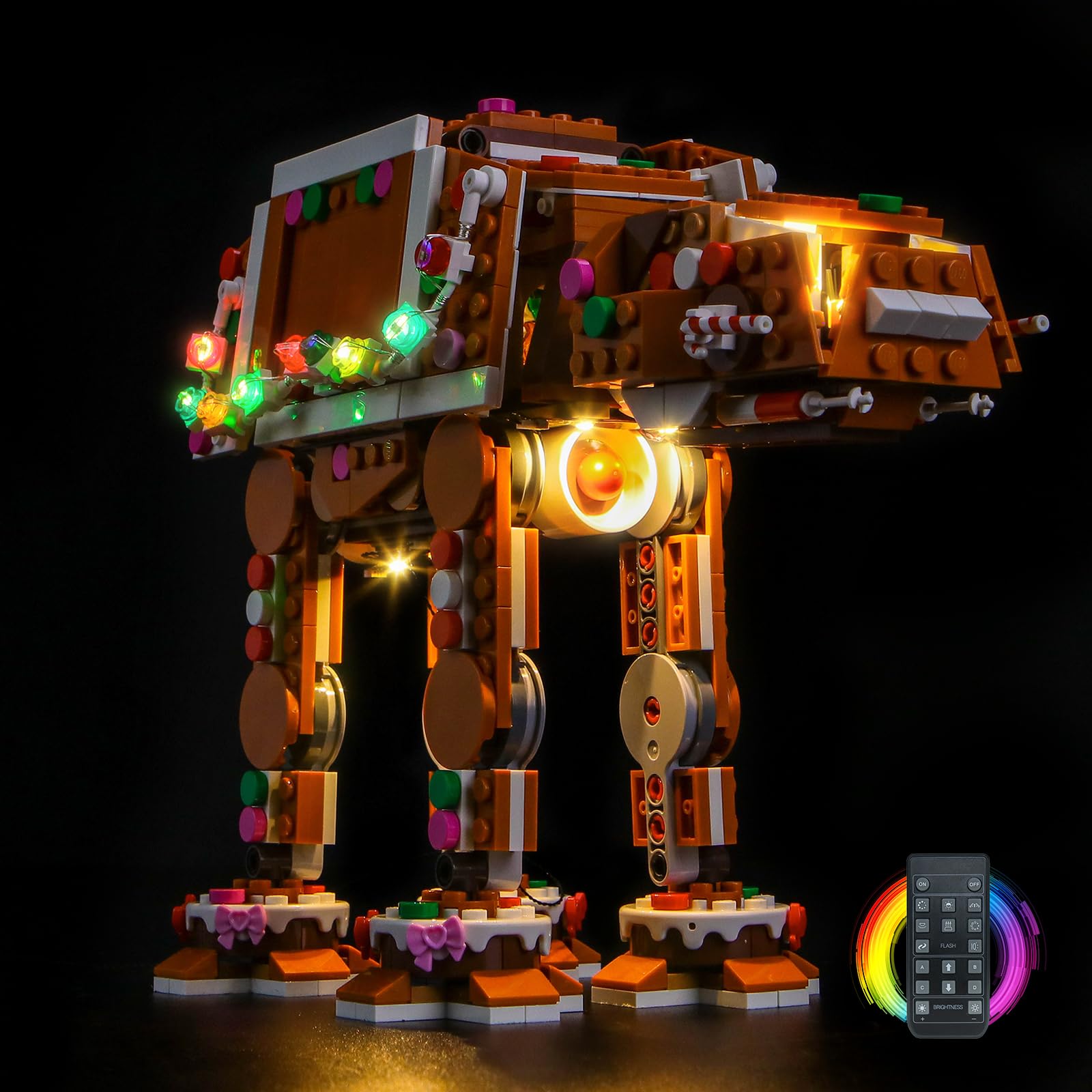 Remote Control Led Light Set Compatible with Lego Gingerbread at-at Walker 40806 (No Model), Decoration Lighting Set Compatible with Lego Gingerbread at-at Walker Creative Toys