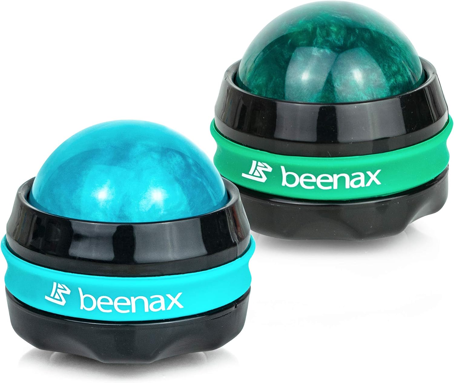 Beenax Massage Roller Ball (Set of 2), Sore and Tight Muscle Pain Relief, Manual Self Massager, Relax Shoulders, Arms, Neck