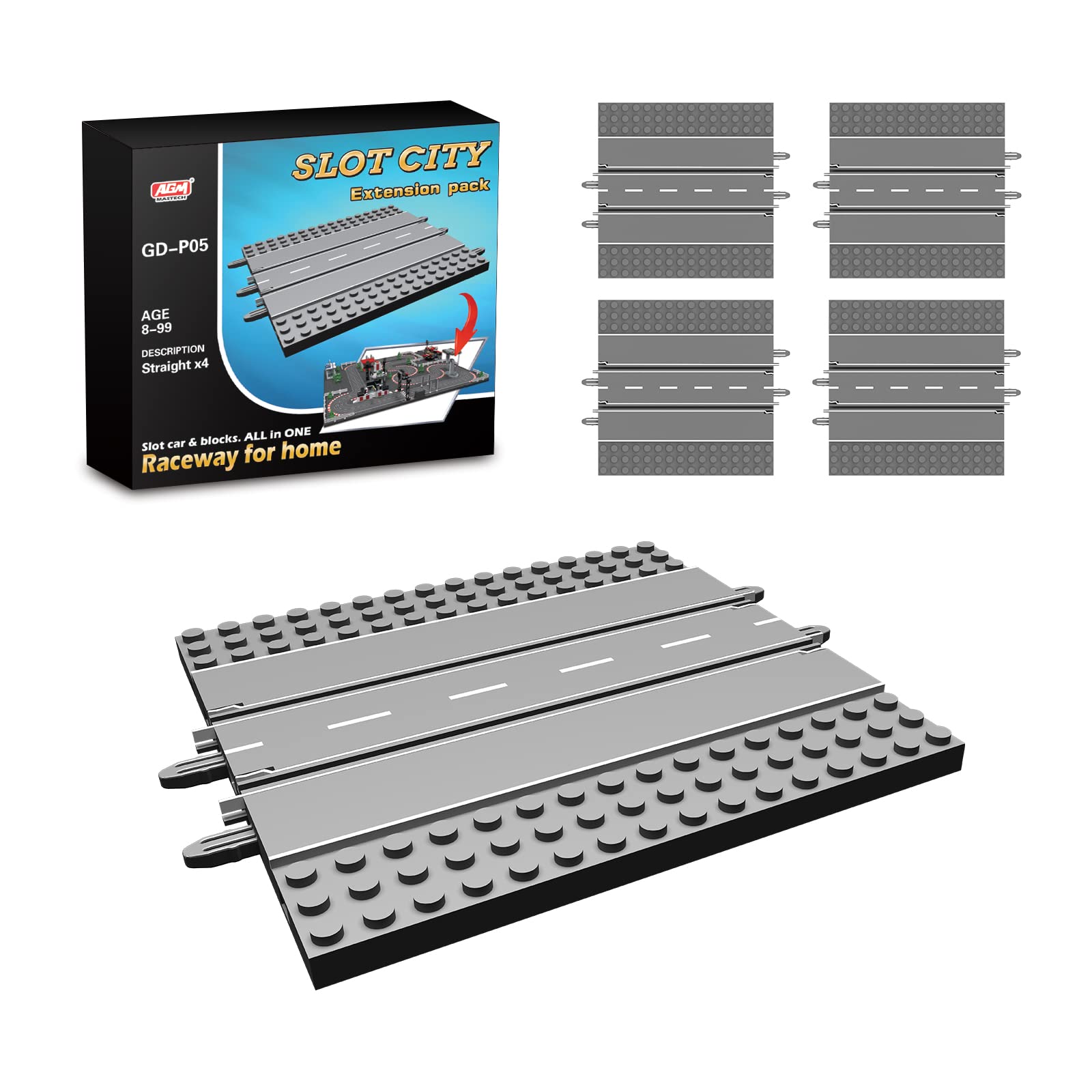 GD Serie Slot Car Kits Straight Track Plate *4 GD-P05 at 1:87 Scale