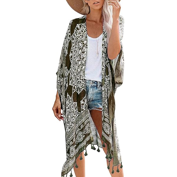 Breezy Lane - Kimono De Playa Para Mujer, Con Estampado De T | Envío Gratis