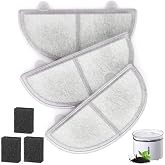 Cat Water Fountain Filter Pet Drinking Fountain Filter Replacement, Compatible with WF20/CF20 | Triple-Layer Filtration System, 3Pack (3 Sponges Included)