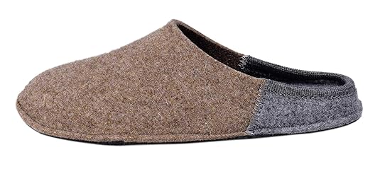 Le Clare Nuvola Bicolore - Herren Winter-Hausschuh aus Wollstoff mit ausziehbarer Einlegesohle Zweifarbig