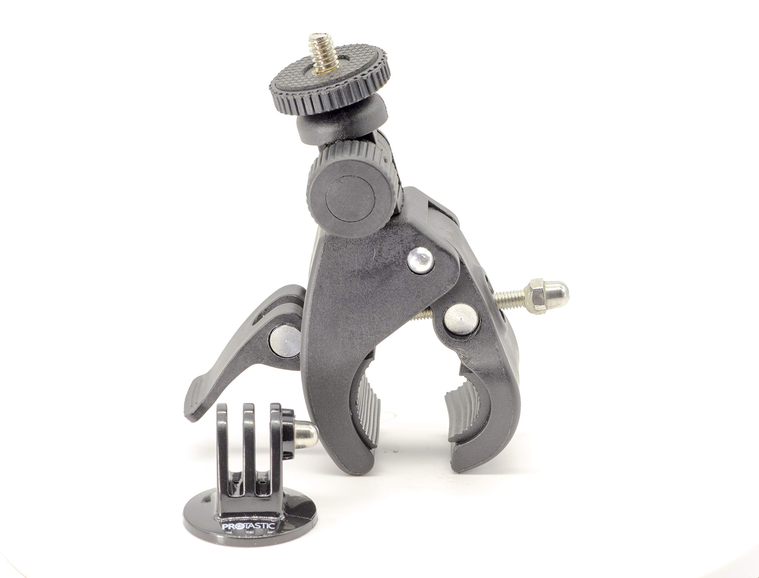 PROtastic Adjustable Motorcycle Bicycle Handlebar Clamp Mount for GoPro Hero 1 2 3 3+ 4, SJCAM SJ4000, Qumox SJ4000 SJ5000, Xiaomi Yi, Action Camera Camcorder