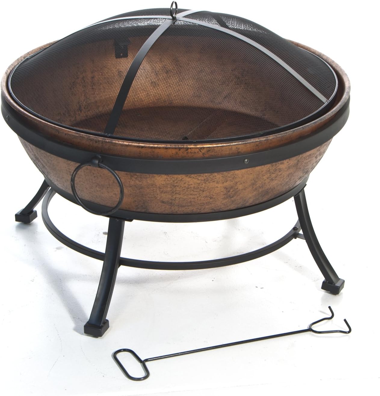 DeckMate 991049 Kay Home Product'S Avondale Steel Fire Bowl, Copper Colored : Garden & Outdoor