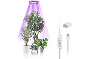 Probapro Plant Grow Light,72 LEDs Grow Light for Indoor Plants,5000K Full Spectrum Plant Light,10-Level Dimmable,Auto ON & Off Timer 3/9/12H,Height Adjustable, Grow Light for Tall Plants