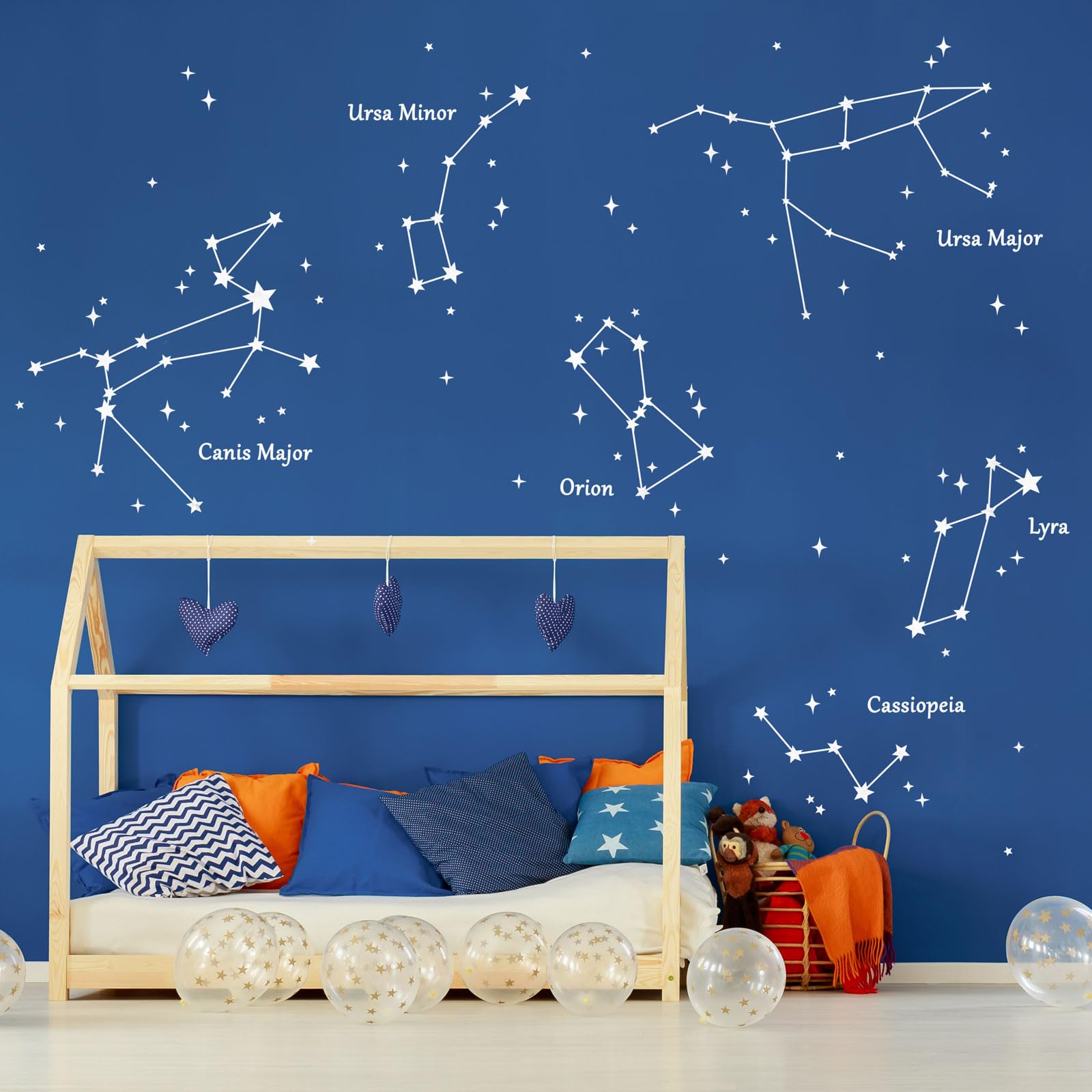 Stickerscape Star Wall Sticker (White Constellations - Large) | Star Wall Decals, Space Stickers for Walls, Space Wall Decor| Easy to Apply, Cleanly Removable