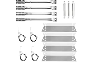 Hisencn Gas Grill Repair for Kenmore 122.16134, 122.16134110, Nexgrill 720-0719BL, 720-0773, 720-0783, Tera Gear 1010007A, Grill Straight Burner Pipe Tubes, Heat Plate Replacement Parts