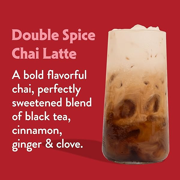 STASH DOUBLE SPICE CHAI LATTE – DAIRY FREE PLANT BASED TEA CONCENTRATE – CAFFEINATED – 32 FL OZ, 5 SERVINGS