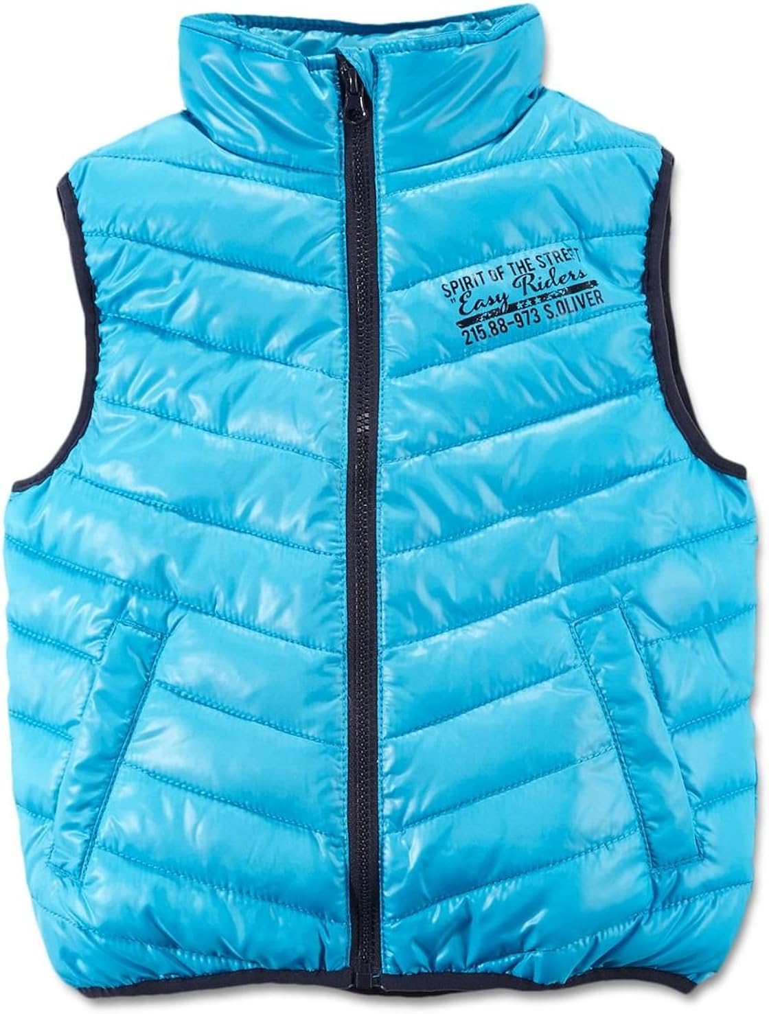 S.Oliver Jungen Weste In Blau - Modische Weste Für Jungen