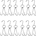 TIHOOD 9.4" Stainless Steel Double Meat Hooks Roast Duck Bacon Shop Hook BBQ Grill Hanger Cooking Tools Accessories (12 Packs) (12 Packs)