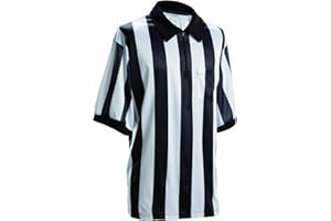 Adams USA Smitty FBS117 Football Officials 2-Inch Stripe Elite Knit Short Sleeve Shirt