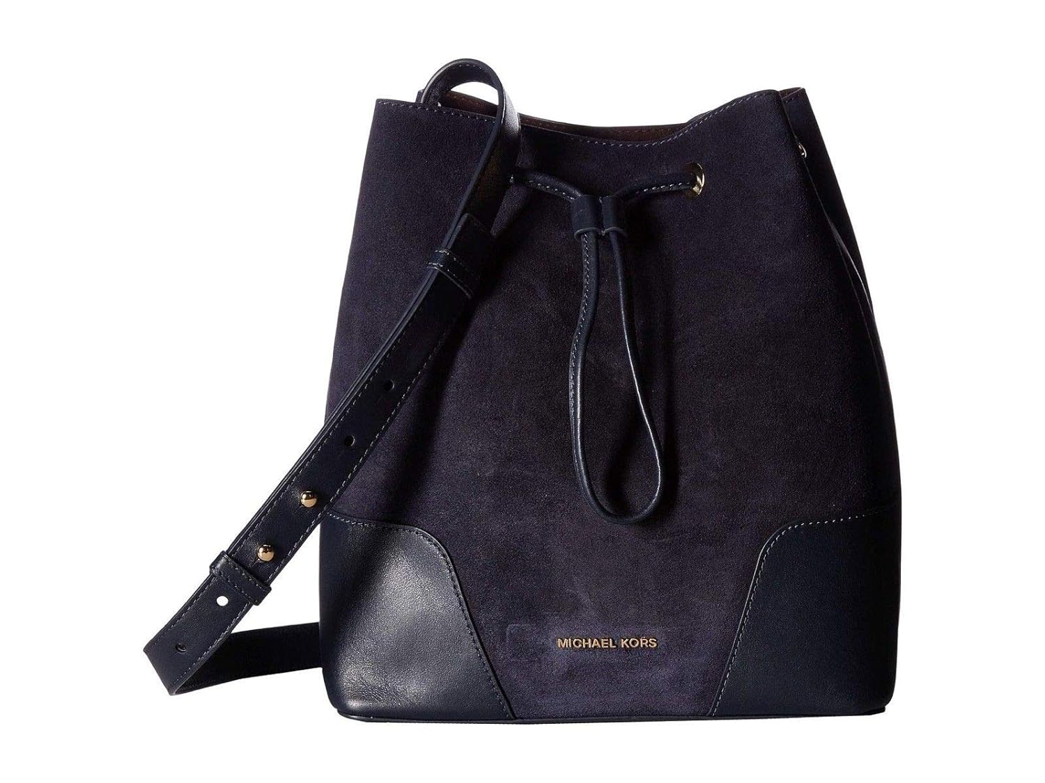 michael kors suede bucket bag