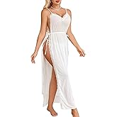 Avidlove Women Lingerie Sexy Nightgowns Lace Babydoll Mesh Sleepwear Long Lingerie Dress Side Split Nightdress S-XXL