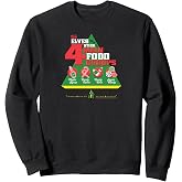Elf Food Groups Food Pyramid Funny Christmas Sweatshirt